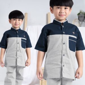 Baju Koko Anak Laki Laki 9-14 Tahun Setelan Koko Anak Premium - Izyan